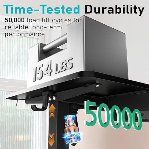 Electric Standing Desk, 40" x 24" Small Sit Stand Desk, Black - Image 6