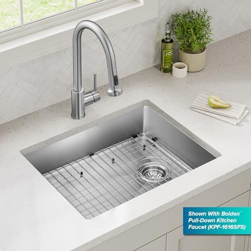 KRAUS Fairlane 25-inch ADA Compliant Undermount Single Bowl 18-Gauge Stainless Steel Kitchen Sink, KHU640-25-5.5 - Image 3