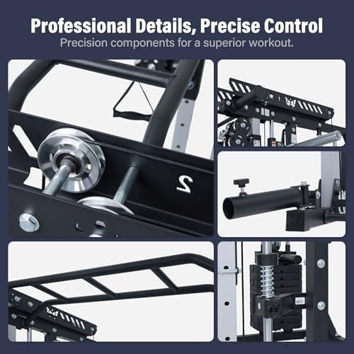 Major Fitness Drone MAX V Smith Machine with Weight Stacks, All-in-One Home Gym Squat Rack--2500LB Capacity, Dual LAT Pull-Down Systems & Cable Crossover Machine, Heavy-Duty Full-Body Workout Machine - Image 2