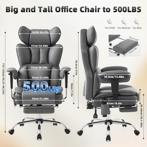 Fizzin Big and Tall Office Chair 500lbs with Massage and Heating Function - Image 2