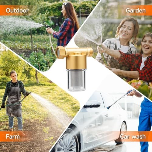 40 Micron Brass Sediment Filter, Reusable Sediment Water Filter for Washing Machine, Shower,Gardens, Well Water Traps Sand Particles, Rust, and Copper Shavings (Brass) - Image 6