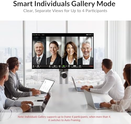 All-in-One Conference System: 4K Dual Lens Webcam + Bluetooth Speakerphone - Image 5