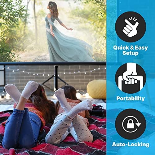 Pyle Projector Screen with Stand - 100-Inch Floor Standing Portable Fold-Out Rollup Matte for Projection, Includes Tripod, Great for Indoor/Outdoor Presentation, Quick Assembly - Image 4