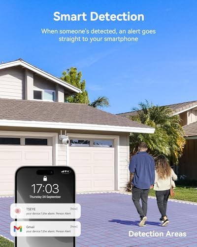 Wireless Security Camera System with 10" Monitor, 2X 3MP PTZ Camera - Image 4