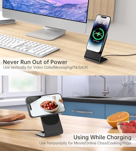 Magnetic Wireless Charger Stand + Charging Pad for iPhone Duo/18-12 Series - Image 6
