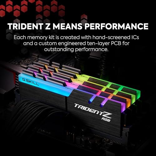 G.SKILL Trident Z RGB Series DDR4 RAM (XMP) 16GB (2x8GB) Up to 3200MT/s* CL16-18-18-38 1.35V Intel AMD Desktop Computer Memory U-DIMM (F4-3200C16D-16GTZR) - Image 2