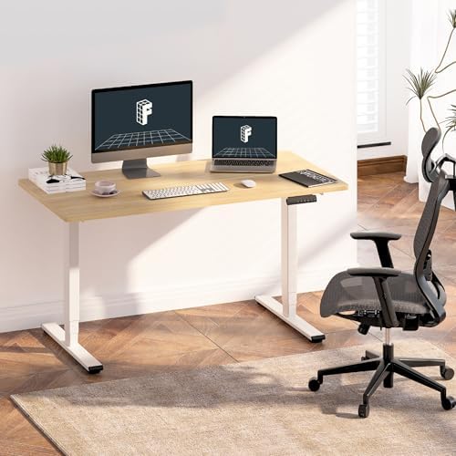 FLEXISPOT E6 3-Stage Dual Motor Electric Standing Desk 48 x 24 Sit Stand Up Desk, Holds 220 lbs, Adjustable Height w/Memory Presets, One-Piece Maple Desktop & White Frame, Ships in 2 Boxes - Image 2