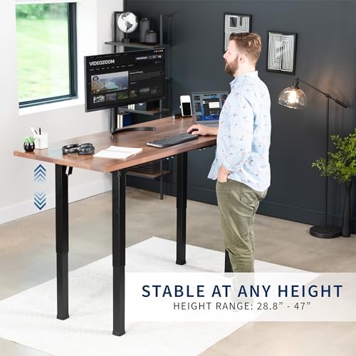 VIVO Black 4-Leg Dual Motor Standing Desk Frame, DESK-E4B - Image 6