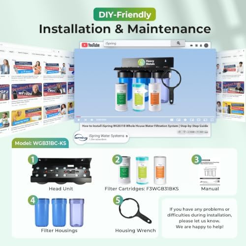 iSpring WGB31BC-KS Whole House Water Filter System w/Clear Filter Housing - Image 5
