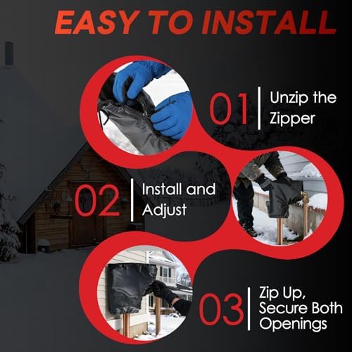 Upgraded Heated Backflow Cover for Winter, Backflow Preventer Insulated Pouch(-40 ℉), Waterproof Sprinkler Pipe Covers for Outside, Insulation Pressure Vacuum Breaker Cover for 720A 710 765 Series - Image 7