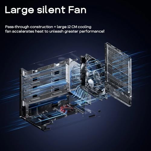 AOOSTAR WTR PRO AMD Ryzen 7 5825u 4 Bay NAS Mini PC, 64GB RAM 1TB SSD, 4K HDMI, 2 * M.2 NVMe Slots, 2.5/3.5 SATAx4 Storage(Up to 4 * 22TB) - Image 5