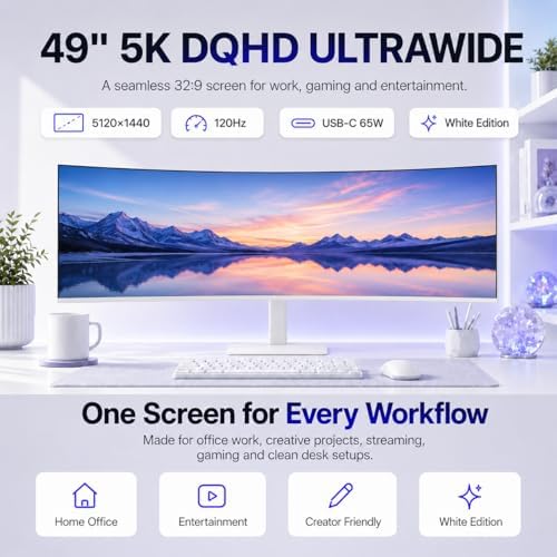 Deco Gear 49" Super Ultrawide Curved Monitor, 5120x1440, 5K2K, 120Hz, 32:9 - Image 2