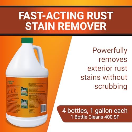 RID-O-RUST Outdoor Liquid Rust Stain Remover, Removes Stains, Calcium, and Limescale from Concrete, Vinyl Siding, and More, 1 Gallon Bottles (4 Pack) - Image 2