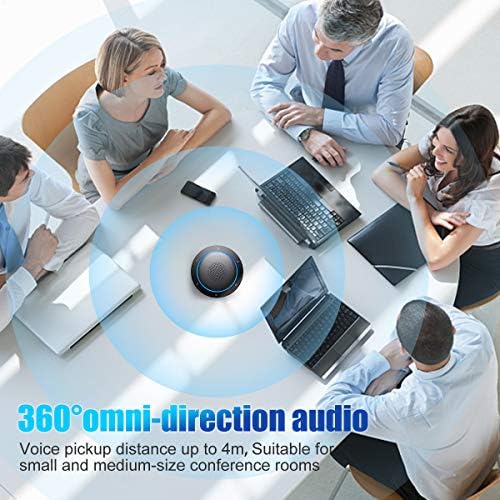 Bluetooth Conference Speakerphone Wireless Microphone and Speaker for Mobile Phone and Computer, USB Office Speakerphone for Skype, Zoom - Image 3