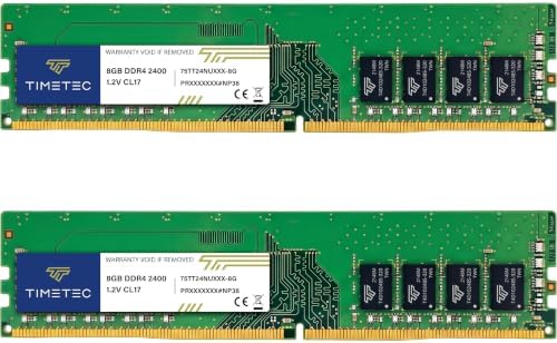 Timetec Premium 16GB KIT (2x8GB) DDR4 2400MHz (PC4-2400T) PC4-19200 UDIMM Desktop RAM – 288-Pin 1.2V CL17 Non-ECC Unbuffered DIMM Memory Module Upgrade by Timetec