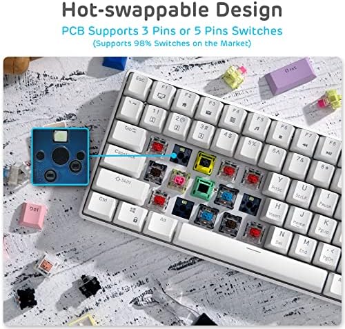 RK ROYAL KLUDGE RK96 Wireless Mechanical Keyboard with Magnetic Wrist Rest - Image 4