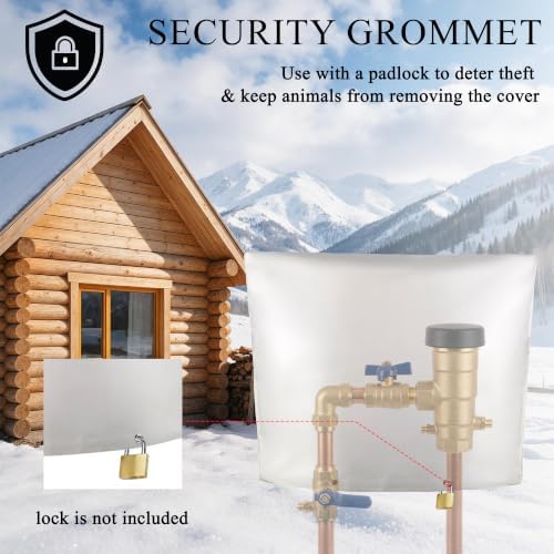 30"Wx26"H Backflow Preventer Insulation Cover, Sprinkler Covers for Outside - Image 5