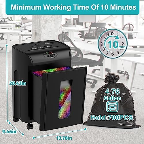 Woolsche Paper Shredder, 16-Sheet Cross Cut with 4.76-Gallon Pull Out Basket, P-4 Security Level, 3-Mode Design Shred Paper and CD/Credit Card, Durable&Fast with Jam Proof System Shredder for Office - Image 4