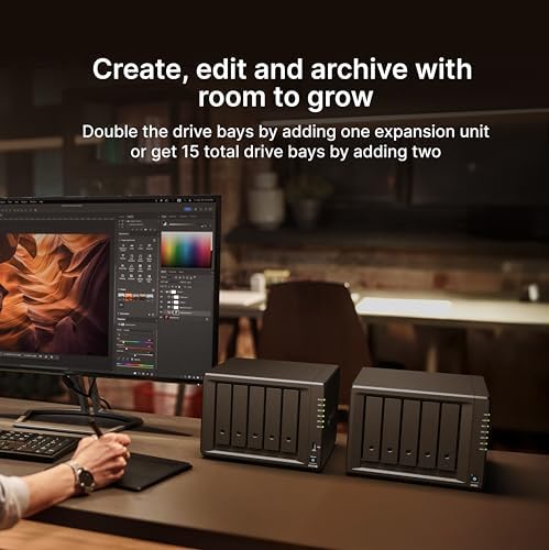 Synology DS1525+ Video Editing & Production Server - Scale to 300TB, 10GbE Ready & Multi-User Workflows (5-Bay Diskless NAS) - Image 3