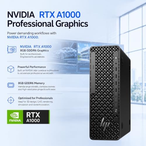 HP Z2 SFF G1i Workstation Desktop (Intel Ultra 7 265, NVIDIA RTX A1000 8GB, 16GB DDR5, 512GB SSD), Business Small Form Factor, Support 8K Display, for Engineer, Designer, 2X DisplayPort, Win 11 Pro - Image 3