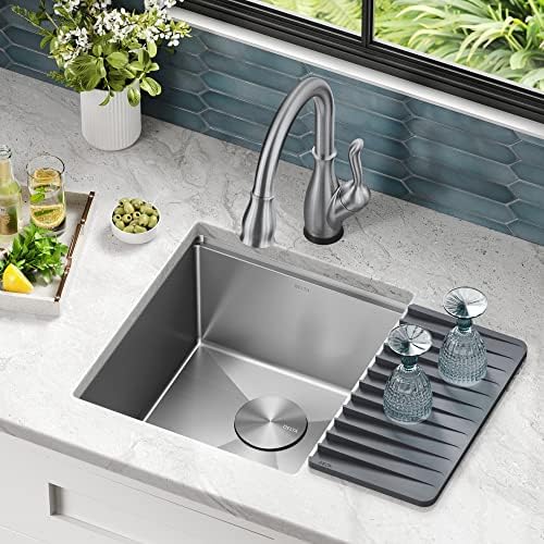 DELTA FAUCET Lorelai 17-inch Workstation Bar Prep Kitchen Sink Undermount 16 Gauge Stainless Steel Single Bowl with WorkFlow Ledge and Kit of 5 Accessories, 95B9032-17S-SS - Image 2