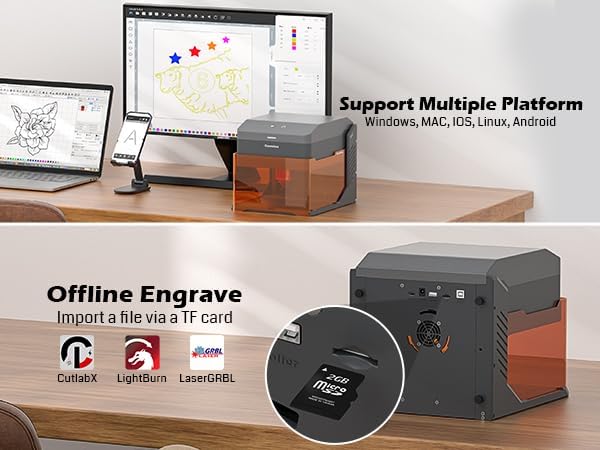 Genmitsu Kiosk 10W 10000mW Laser Engraver, portable cutter with Enclosure - Image 5