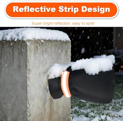 Outdoor Winter Faucet Hose Bib Wall Taps Covers, Black, 2pcs - Image 5