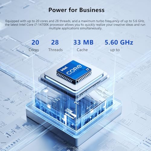 HP Z2 G9 SFF Business Workstation Desktop, Intel 20-Core i7-14700K (up to 5.6 GHz), 64GB DDR5, 2TB SSD, DP, Type-C, Wi-Fi, Wired KB & Mouse, Windows 11 Pro, High-Performance Small Form Factor PC - Image 3