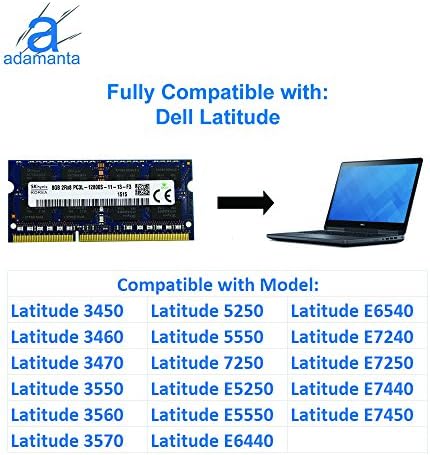 Factory Original 16GB (2x8GB) Compatible for Dell Alienware Inspiron Latitude Optiplex Precision Vostro DDR3L 1600Mhz PC3L-12800 SODIMM 2Rx8 CL11 1.35v Laptop Memory Upgrade RAM SNPN2M64C/8G Adamanta - Image 5