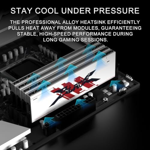 PUSKILL DDR4 3200MHz CL16 Desktop RAM Kit Heatsink, 16GB (2x8GB) - Image 3