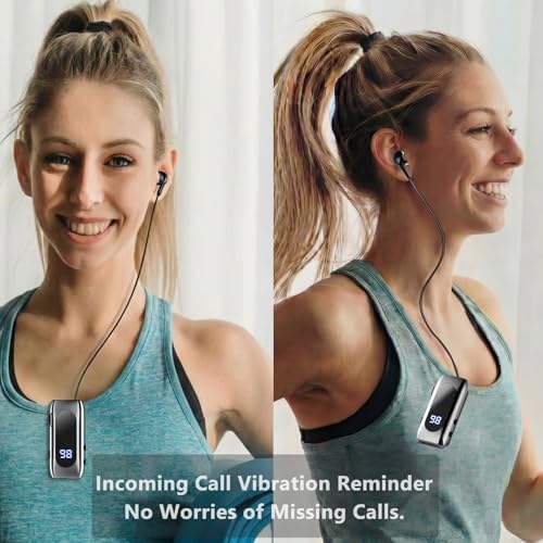 Wireless Headset Wireless Headphones Handsfree Call Wireless Earpiece Noise Cancellation Earbud Earphones Mic Compatible with Cell Phones Car Driver Trucker Business Office (Silver) - Image 3