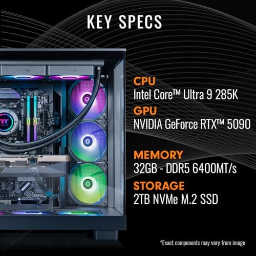 Thermaltake LCGS View u2890-380XL Gaming Desktop (Intel® Core™ Ultra 9 285K, ToughRam 32GB DDR5 6400MT/s RGB Memory, NVIDIA® GeForce RTX™ 5090, 2TB NVMe M.2, WiFi, Windows 11) VXLB-Z890-590-LCS - Image 2