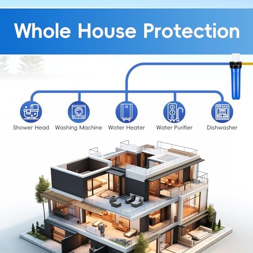 iSpring WGB12B 1-Stage Whole House Water Filtration System w/ 20” x 4.5” Carbon Block Filter - Reduces up to 99% Chlorine - Image 5