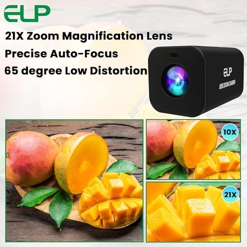 ELP 21X Zoom 4K 30fps USB Camera 1080P 60fps HDMI USB Webcam Autofocus Manual Focus PC Web Cam H.265 H.264 High Speed Web_Camera for Church Streaming Video Conference (21X Zoom) - Image 2