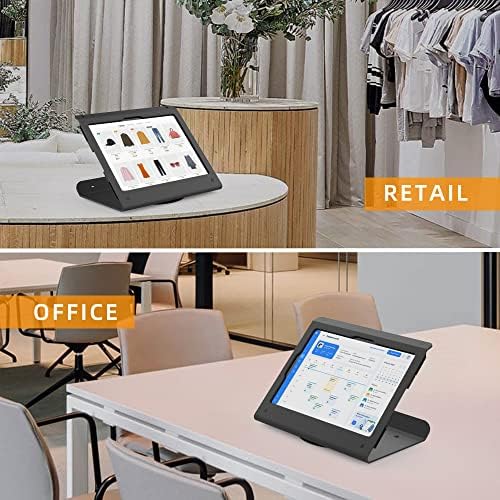 Tablet POS Stand - Heavy Duty Steel Kiosk Stand with 360° Swivel Base Anti-Theft - Compatible with 10.9" iPad 10th, Pro 11" 1 2 3 4, Air 4 5, Air 11"(M2/M3/M4), iPad 11"(A16) - Image 2