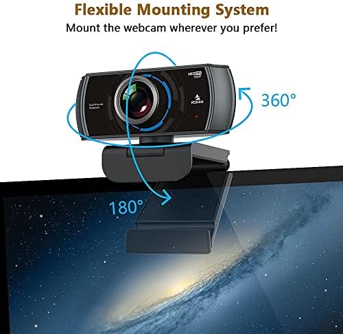 NexiGo N980P 1080P 60FPS Webcam with Microphone and Software Control, USB Computer Camera, Built-in Dual Noise Reduction Mics, 120° Wide-Angle for Zoom/Skype/FaceTime/Teams, PC Mac Laptop Desktop - Image 6