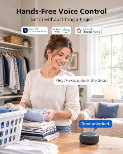 Philips WiFi Keypad Door Lock with Handle, App Control Smart Deadbolt Lock - Image 5