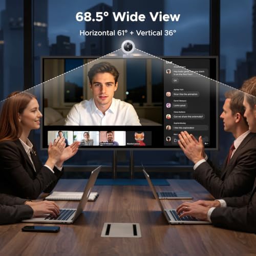 UGREEN 4K Webcam with Ring Light Autofocus, Privacy Cover Mic for Streaming - Image 6