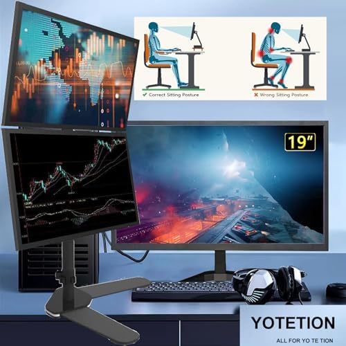 19-inch Full HD 75Hz Small Thin Monitor 2PACKS for laptops, Computers and desktops, HD+ 1440 x 900p, Anti-Glare, LED Display, VGA/HDMI Connection - Image 2