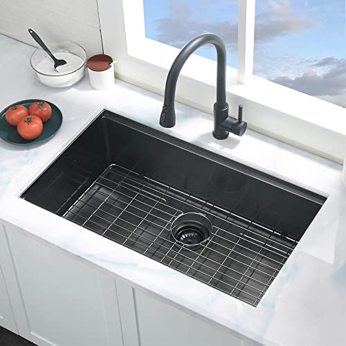 32 Inch Black Undermount Kitchen Sink Workstation Stainless Steel - Image 2