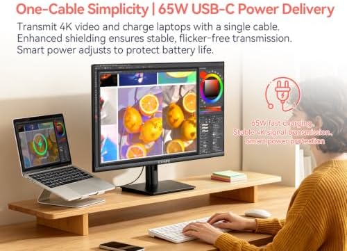 CUNPU 27" USBC 4K 70Hz IPS Photo Video Editing Monitor for Laptop MacBook - Image 2