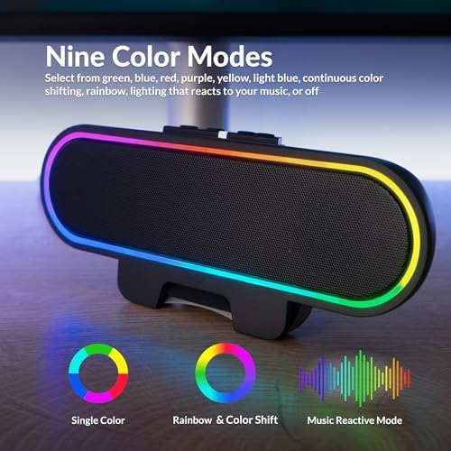 Cyber Acoustics CA-2890GX USB Gaming Speaker, 10W, Music Sync LED Lights - Image 5