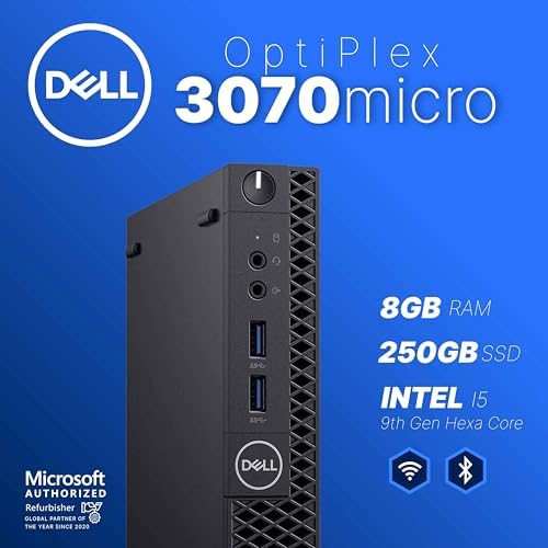 Dell Optiplex 3070 Micro PC | Windows 11 Pro | Intel i5-9500 | 8GB RAM + 250GB SSD | 5G WiFi + BT | Mini Desktop Computer (Renewed) - Image 5