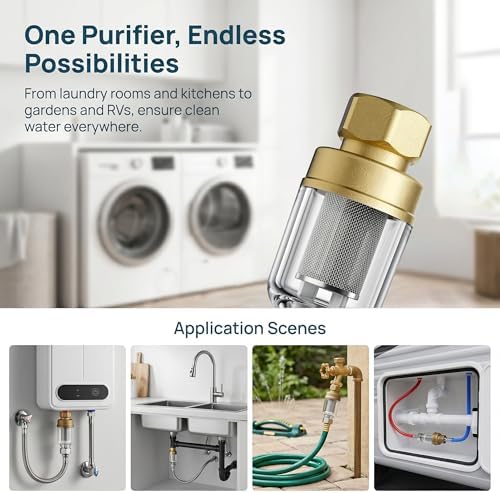 2 Pack Sediment Water Filter, 50 Micron Inline Pre-Filter with Adapters - Image 6