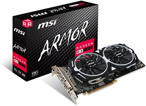 MSI VGA Graphic Cards RX 580 Armor 8G OC (Renewed) by Amazon+Renewed