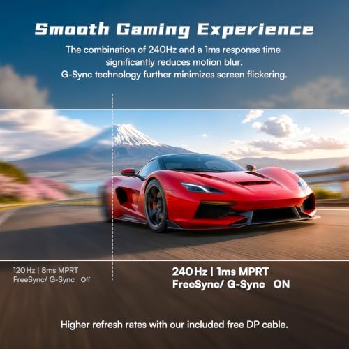 34 Inch 240Hz Curved Monitor, UWQHD 3440x1440 21:9 Ultrawide Gaming Display - Image 2