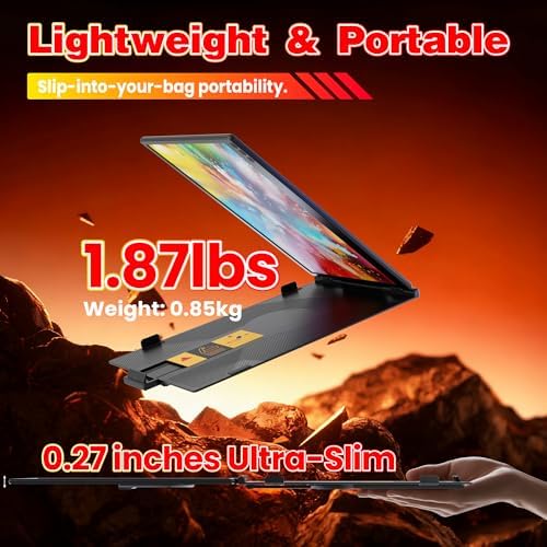 Laptop Screen Extender 0.27" Ultra-Thin, 14.1" FHD 1080P IPS Dual Portable Monitor, USB-C/HDMI Plug & Play Travel screen extender for 13-17" Laptops, Compatible with Window/Mac/Chrome/Switch/Android - Image 7