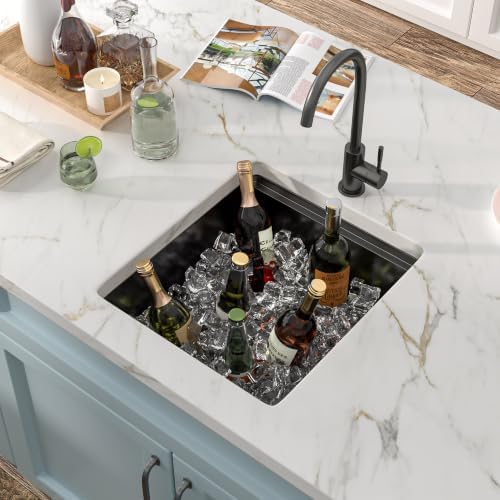 17"x19" Undermount Black Bar Prep Sink Workstation - Image 2