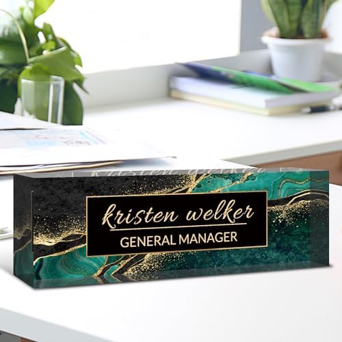 Desk Name Plate Personalized, Custom Name Plate for Desk, Acrylic Desktop Accessories, Office Gift & Decor for Women Men, Teacher Nurse Boss Employee Appreciation Gifts - Image 5