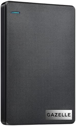 GAZELLE High-Speed 1TB Ultra Slim Portable External Hard Drive - 2-in-1 Type C & USB 3.0, Compatible with PC, Mac, Laptop, PS4, Xbox, iPad, Tablet, Mobile (Black) - 1 Year Warranty by GAZELLE